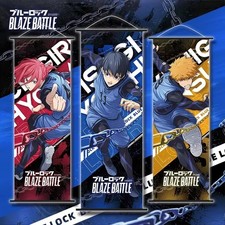 Blue Lock Anime Wall Scroll Poster 25x70cm Fabric Hanging Isagi Reo Room Decor