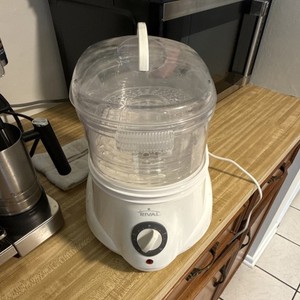 Rival Electric Food Steamer White Easy Clean Plastic 2-Tier