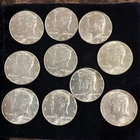 1964-LOT OF 10 - KENNEDY HALF DOLLARS - 90% Silver -