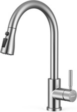 Kitchen Faucets with Pull down Sprayer, Leak-Proof Stainless Steel Lead-Free Sin