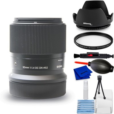Sigma 30mm f/1.4 DC DN Contemporary Lens (Canon RF) 302972 - 7PC Accessory Kit