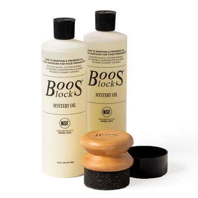 John Boos 2-Piece Wood Care Set with Oil and Applicator