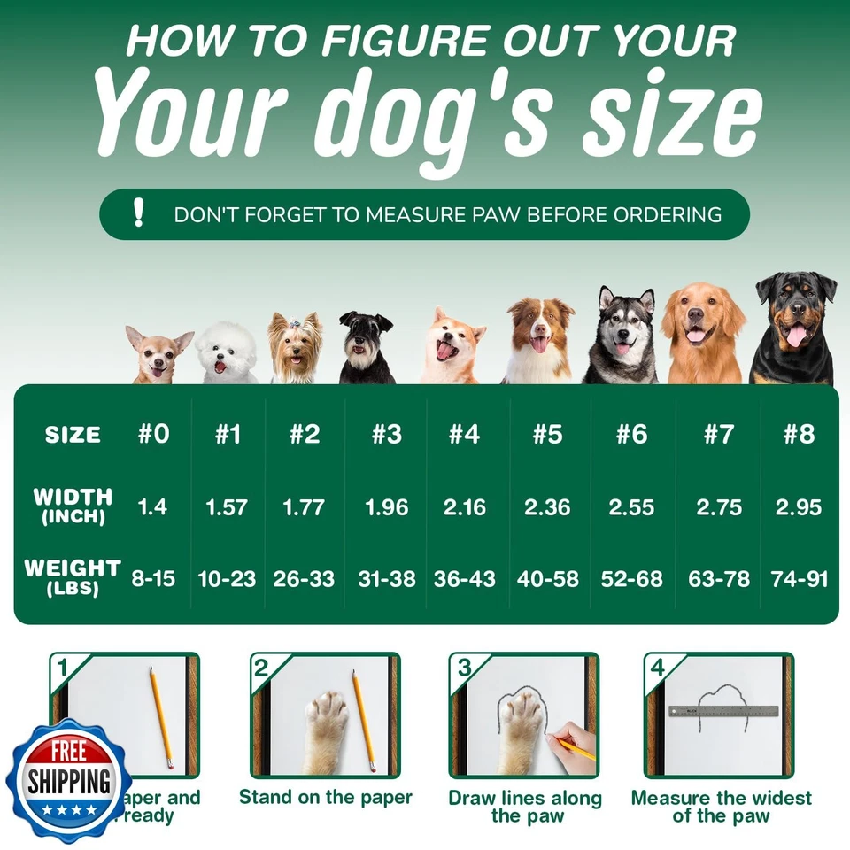 AOKOWN Zapatos para Perros Grandes, Botas Antideslizantes para Perros para Invierno Nieve, Hot Pav Foto 2 de 4