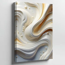 Create An Abstract Composition Featuring Fluid, Swirling Shapes In A Wall Art