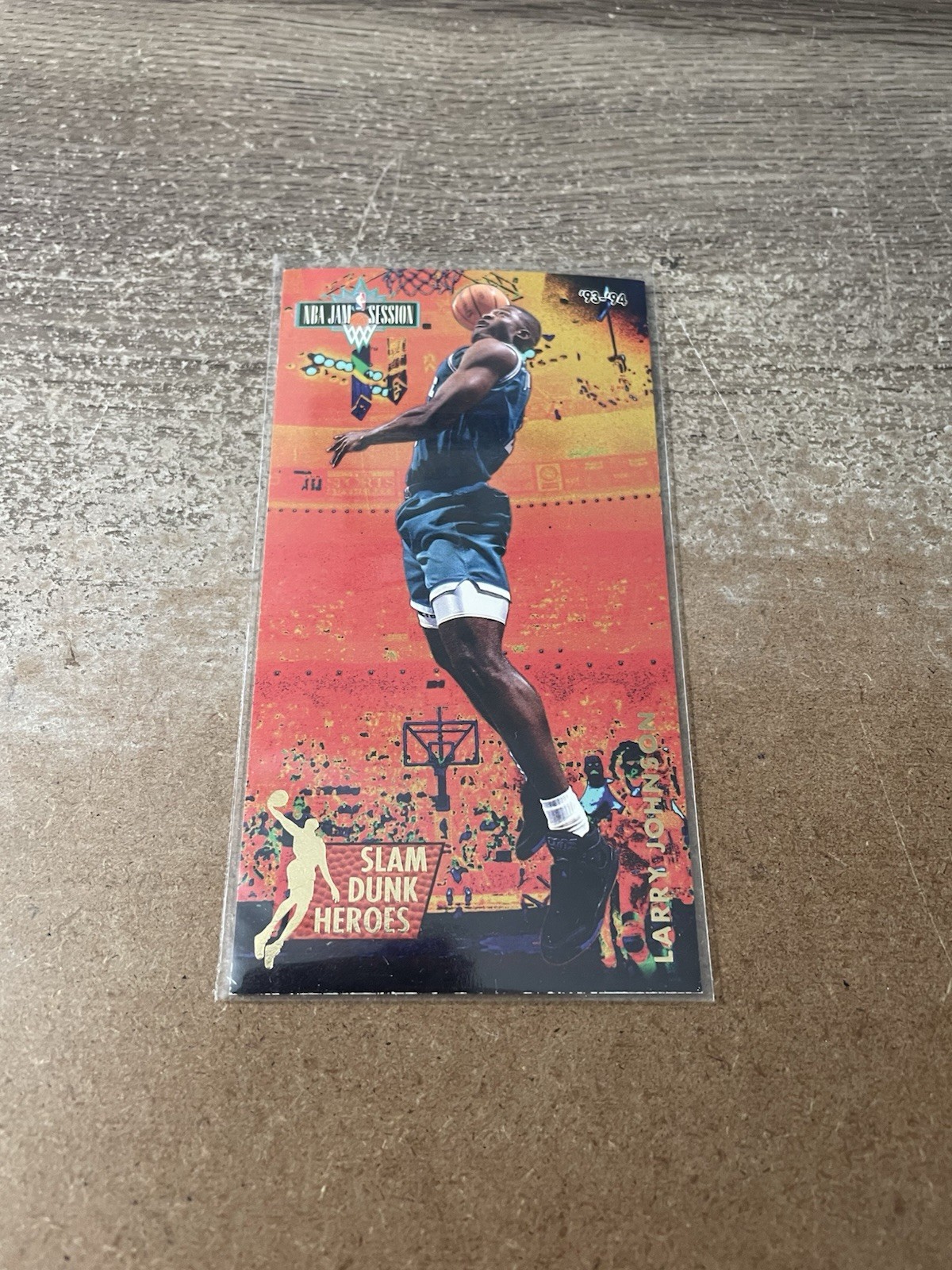1993-94 Jam Session #2 Slam Dunk Heroes Larry Johnson Charlotte Hornets
