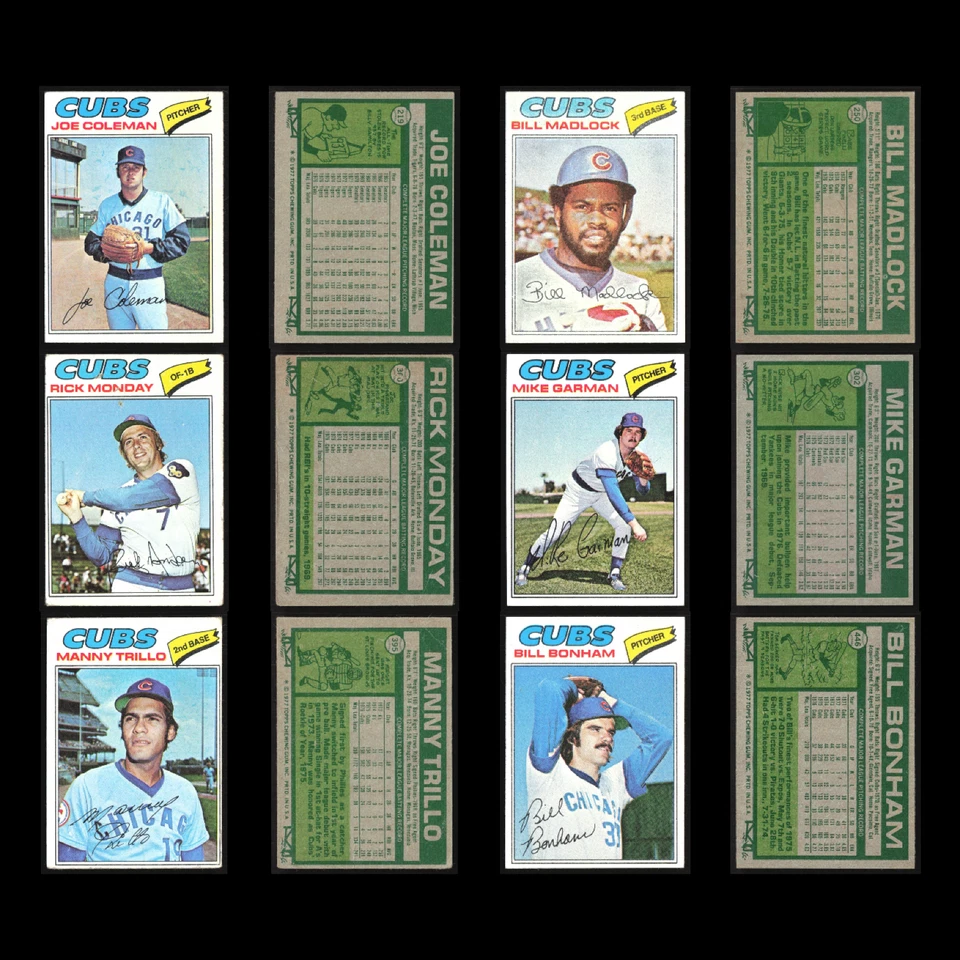 1977 Topps Lote 50 Tarjetas de Béisbol De Colección Distribuidor Conjunto a Granel Constructor Commons En muy buena condición MLB Foto 4 de 4
