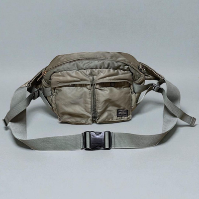 #ad PORTER Yoshida Tanker Sage Green Nylon 2Way Shoulder Waist Bag Japan Used $178.99