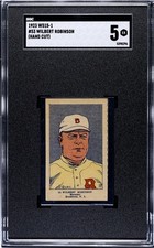 WILBERT ROBINSON 1923 W515-1 Hand Cut Strip Card #53 SGC 5 BROOKLYN ROBINS HOF