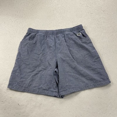 VINTAGE Nike Golf Shorts Mens XL Blue Pinstripe Tiger Woods Yin Yang 90s RARE