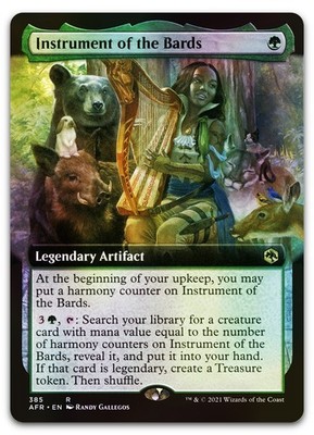 Instrument of the Bards (Extended Art) #385 (Foil) NM Forgotten Realms Magic MTG