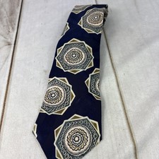 Vintage Wembley Paisley Neck Tie Navy Blue Made In USA