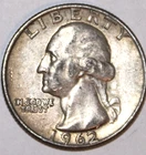 1962-D Washington Silver Quarter - Extra Fine - #1152EA