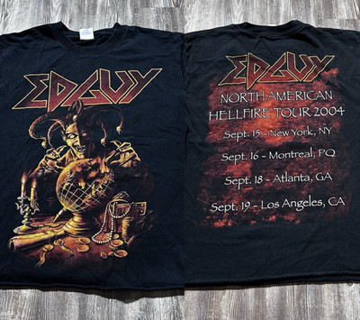 Edguy Band World Tour Rare 2004 T-shirt S to 5XL 2F1903