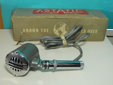 Vintage 1960S Astatic 10C Ceramic Microphone In Box And F11 Adapter USA G2U