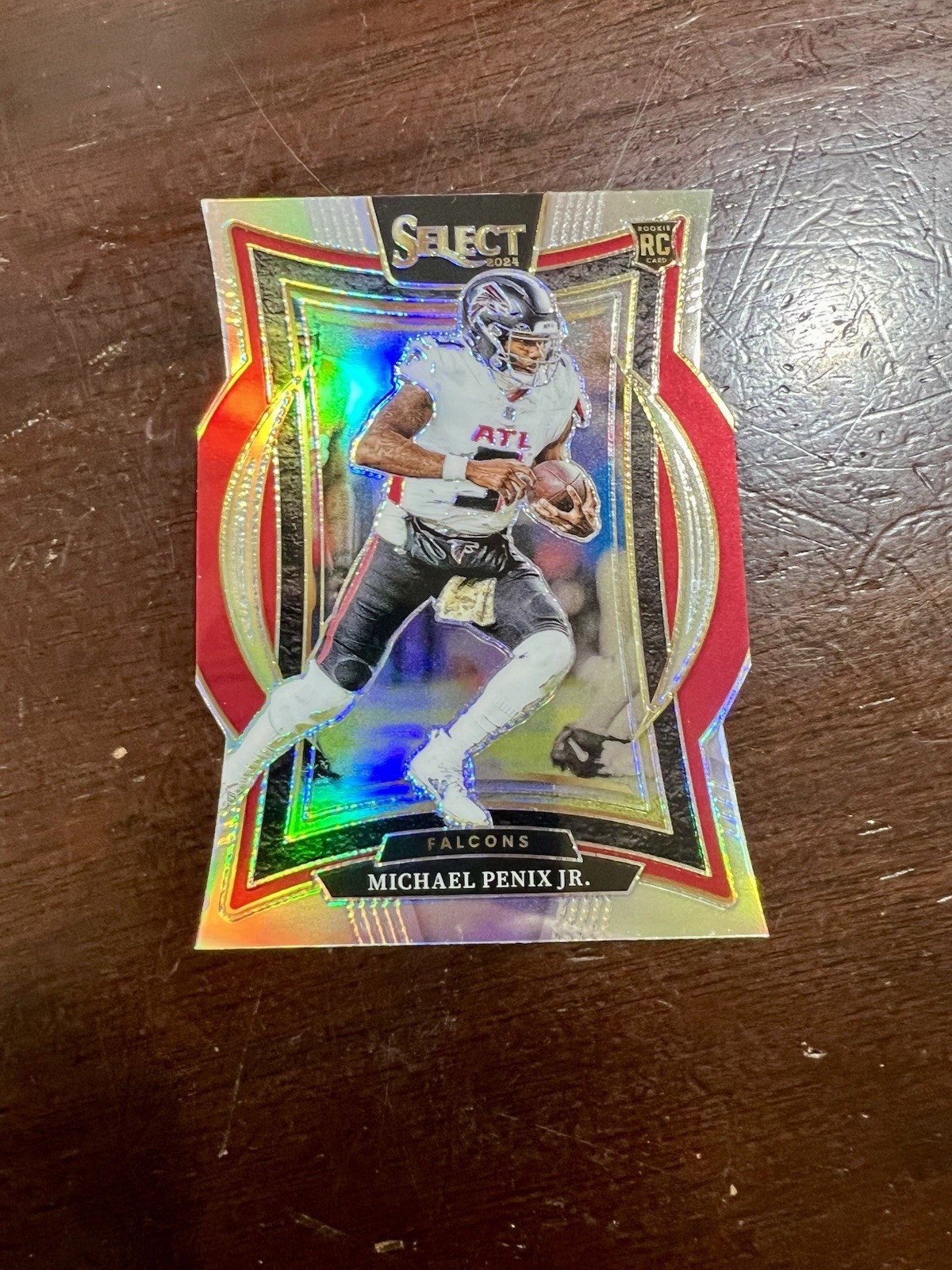 2024 Panini Select - Concourse Michael Penix Jr. #80 Silver Prizm Die-Cut (RC)