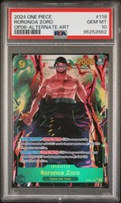 PSA 10 RORONOA ZORO ONE PIECE OP06-118 WINGS OF THE CAPTAIN  ALTERNATE ART