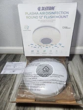 Silentaire Plasma Air Disinfection Round 12" Flush Mount LED Lighting 1000 Lumen