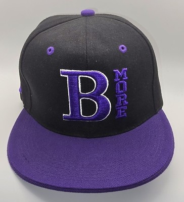 B More Purple Black Snapback Hat Baltimore Ravens Colors -1653