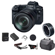 Canon EOS R Mirrorless Digital Camera with 24-105mm Lens and Mount Adapter