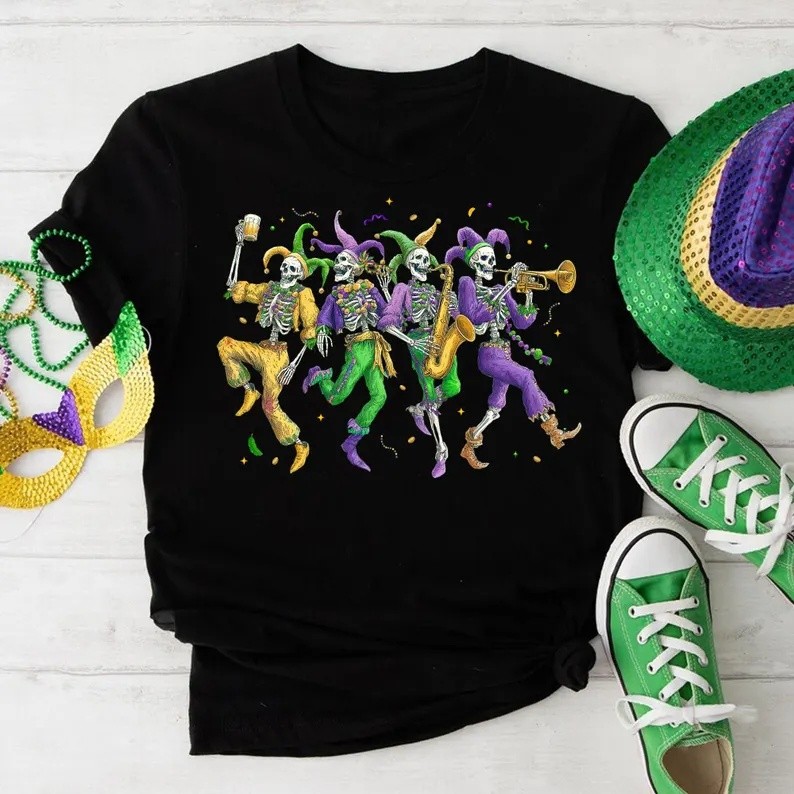 Mardi Gras Skeleton Shirt