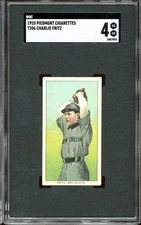 1909-11 T206 Piedmont Cigarettes Baseball Charlie Fritz SGC 4