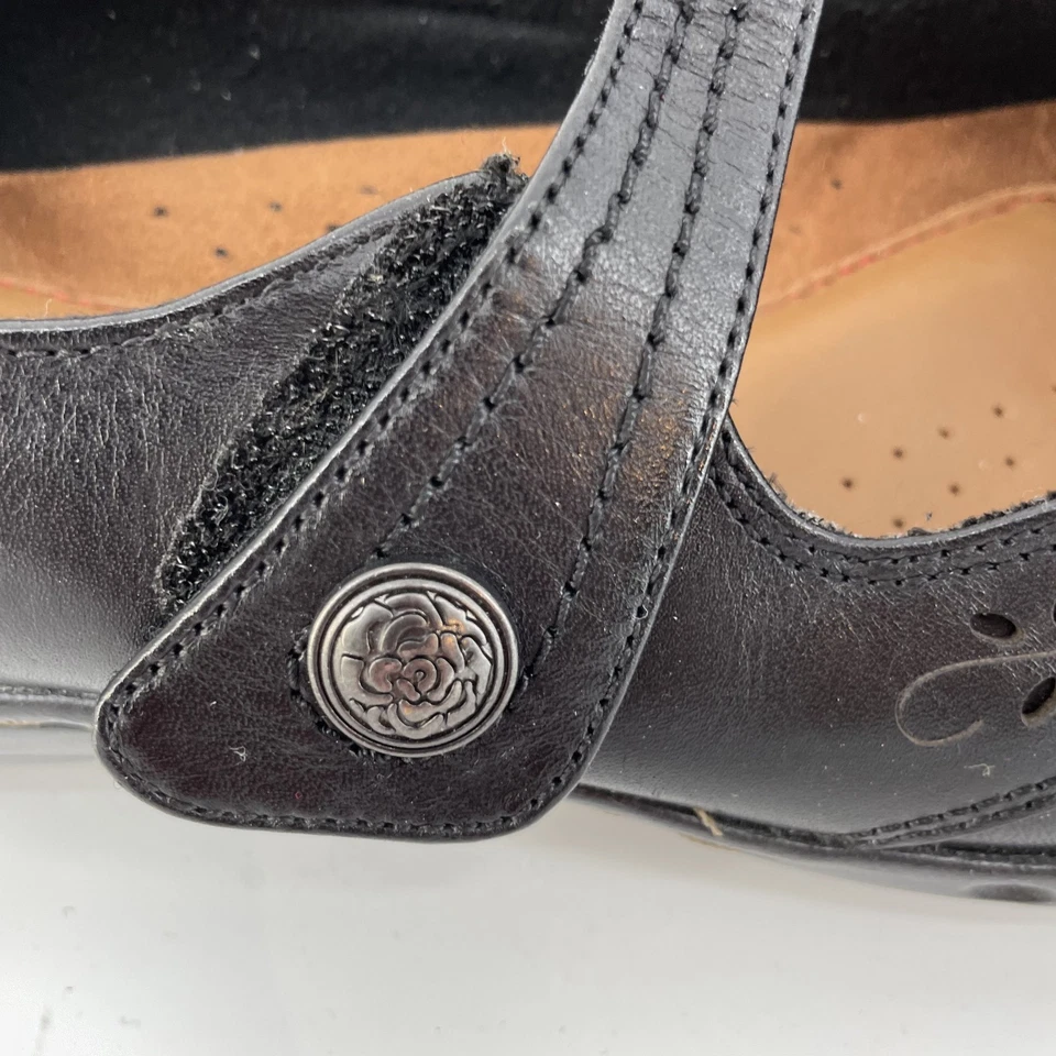 Zapatos Cobb Hill By Rockport Mary Jane para mujer 10 M cuero negro Petra CAG26BK Foto 4 de 4