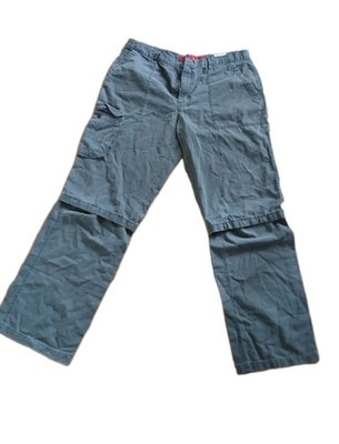 Alberto Pants Mens W38 Inseam 36 Faded Detachable Bermuda Cotton Outdoor Cargo