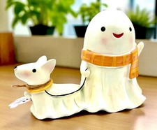 Goblin and Ghoul Ghost Walking Dog Autumn Fall Scarf HALLOWEEN Figurine 8  NWT