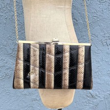 Vintage Snakeskin Purse Made in Spain shoulder bag 70s disco