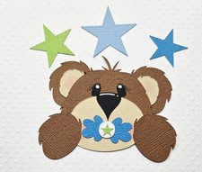 Peeker Baby Boy Bear 2. Scrapbook, Card making Paper Piecing