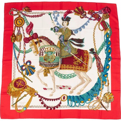 Hermès Le Timbalier Silk Carre 90 Scarf Tuch Schal