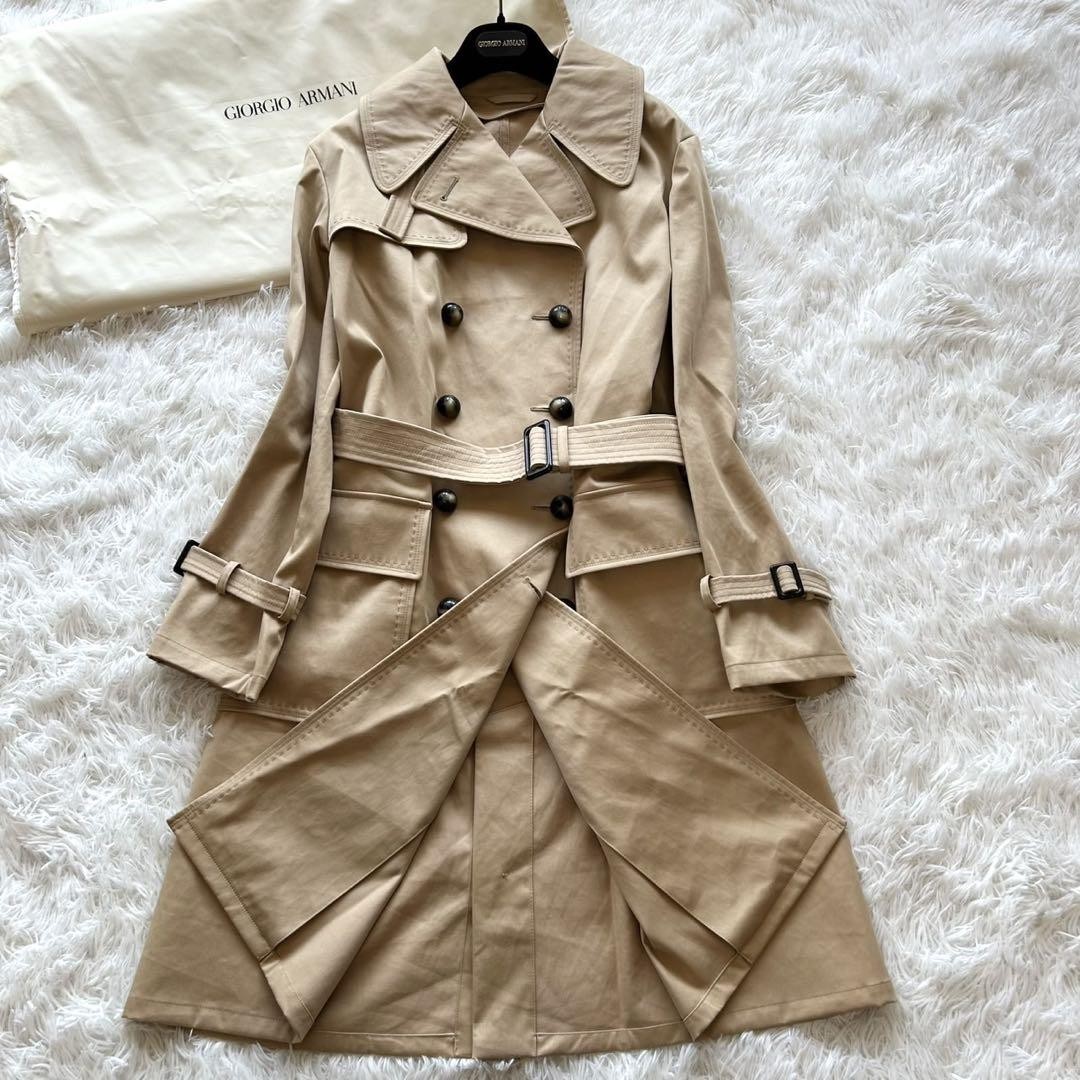 ジャケット・アウター GIORGIO ARMANI long trench coat Giorgio Armani Trench Coat Long Beige XL Mens Women's