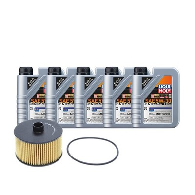 5L Liqui Moly Special Tec LL 5W-30 Mahle Oil Change Kit for Smart M281 0.9L