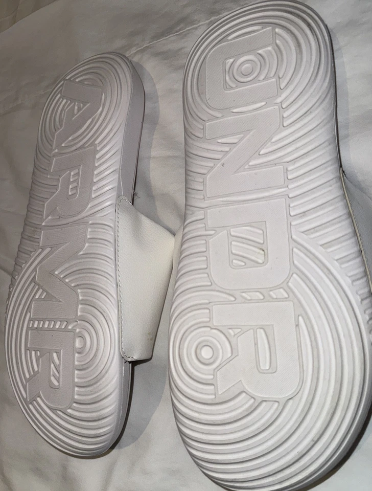 Under Armour мужчин размер 11 Ansa исправить слайд белый черный надпись новый без ярлыков - Изображение 4 из 4