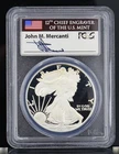 2005-W American Silver Eagle Mercanti Signed PCGS PR69DCAM