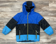 Obermeyer Boys Winter Ski Jacket Coat  I-Grow  Blue Yellow Gray Sz. 7