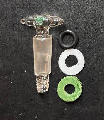 Normag  Glasstopfen / Labor-Adapter NS 3  mit Dichtungsringen   Set