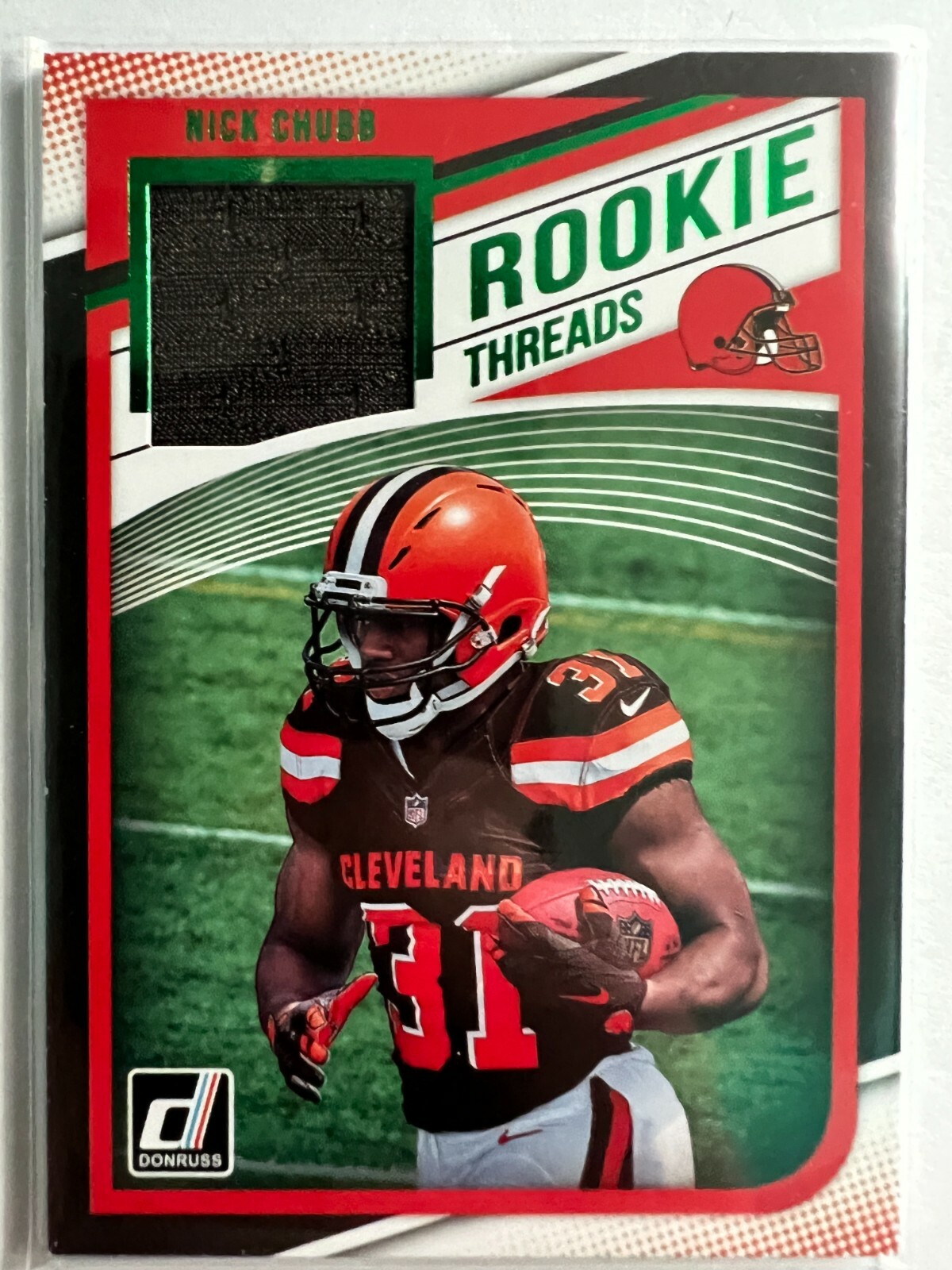 A103,956 - 2018 Donruss Rookie Threads Jersey #8 Nick Chubb