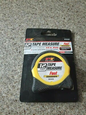 New12' Performance Tool Tape Measure 5/8'' Blade W5020 Fractional read on 1/8''