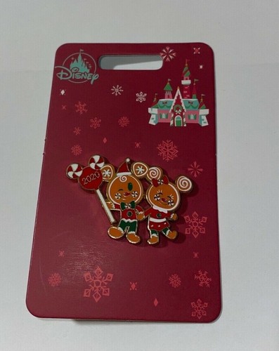 Disney Parks Mickey and Minnie Mouse Gingerbread Holiday 2020 Pin - 第 1/1 張圖片