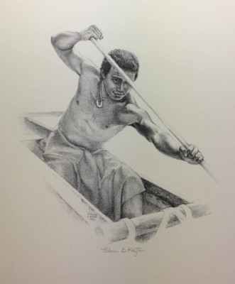 Original Artist Signed Edwin B. Kayton Black & White