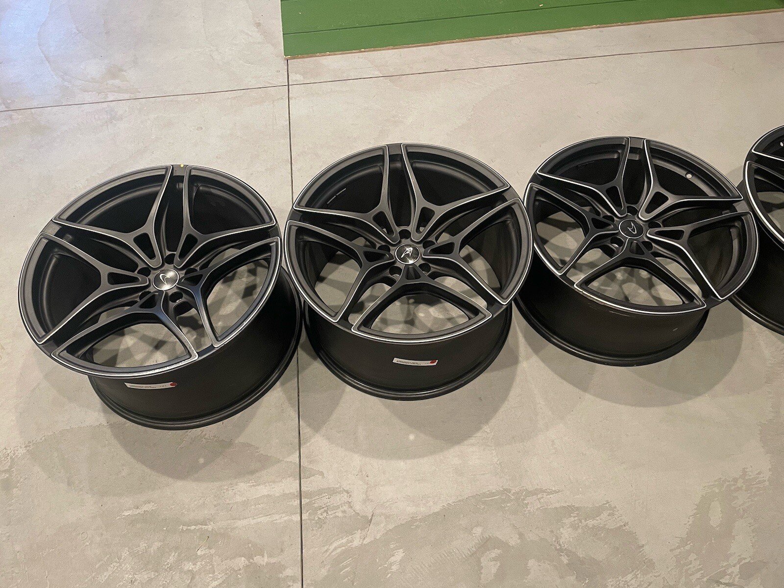 19” 20” Mclaren 720s Wheels Rims Stock OEM Factory Grey Set 4, Double 5 Spoke