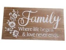 Wooden Family Quote Sign
