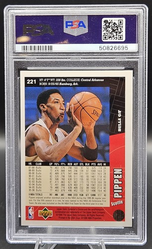 1996 Collector'S Choice #221 Scottie Pippen PSA 10 - Picture 2 of 2