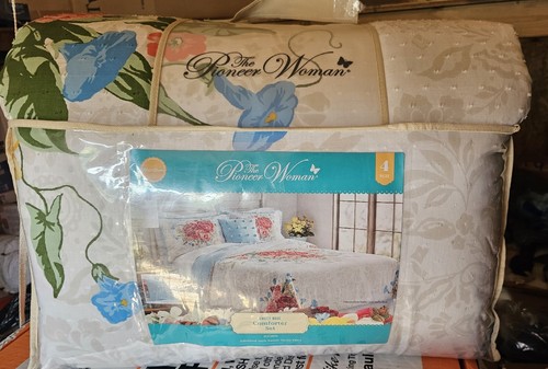 The Pioneer Woman Sweet Rose Voll/Königin 4-teiliges Bettdecken-Set Neu mit Shams & Kissen