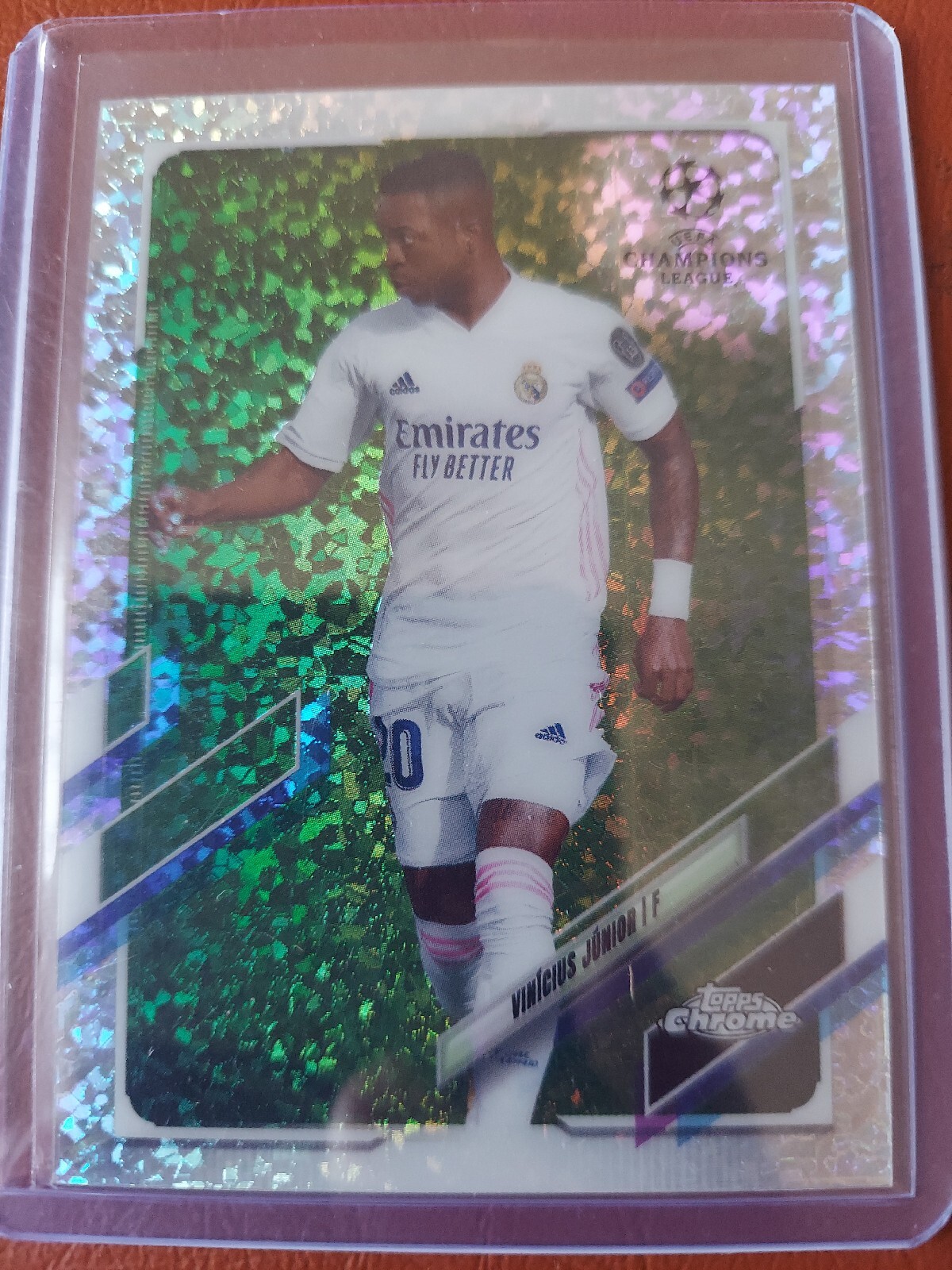 VINICIUS JUNIOR 2020-21 Topps Chrome Champions League SPECKLE REFRACTOR #89