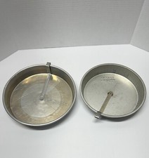 Vtg Ekcoloy Aluminum Cake Pie Pans w/Sliders Made In USA