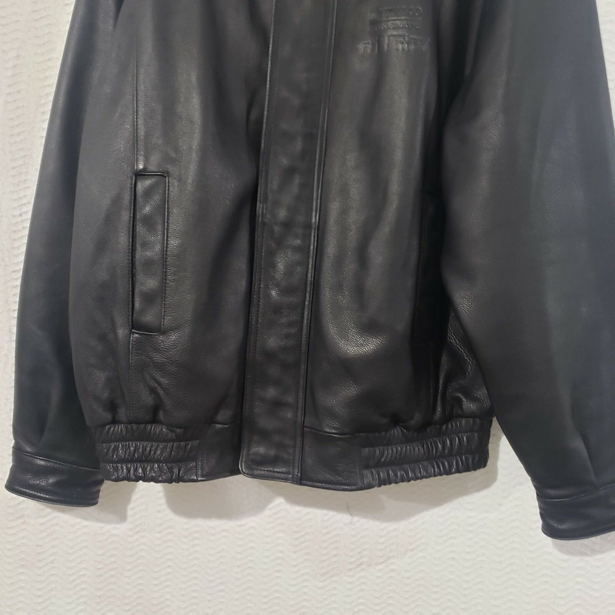 CANYON OUTBACK Leather Goods Black Bomber men's zip Coat XL CANYON OUTBACK Leather Goods Black Bomber men's zip Coat XL