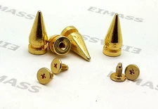 Screw Back Spike Cone Rivet, Bullet, Tiger Claw Studs, Fashion Accessory, 2168 