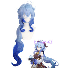 Genshin Impact Cosplay Wigs Ganyu Cosplay Wig Gradient Blue Long Party Hair Wig